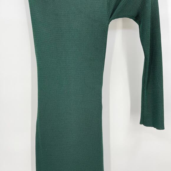 Baobab | NWT Kairi Maxi Dress Cucumber Emerald Green One Shoulder Knit M - Picture 13 of 15